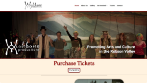 Wishbone Theatre productions McBride, Robson Valley, BC
